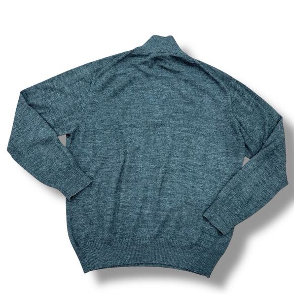 Peru Unlimited Men’s Size M Gray 100% Baby Alpaca Wool 1/4 Zip Sweater Golf - Picture 5 of 5